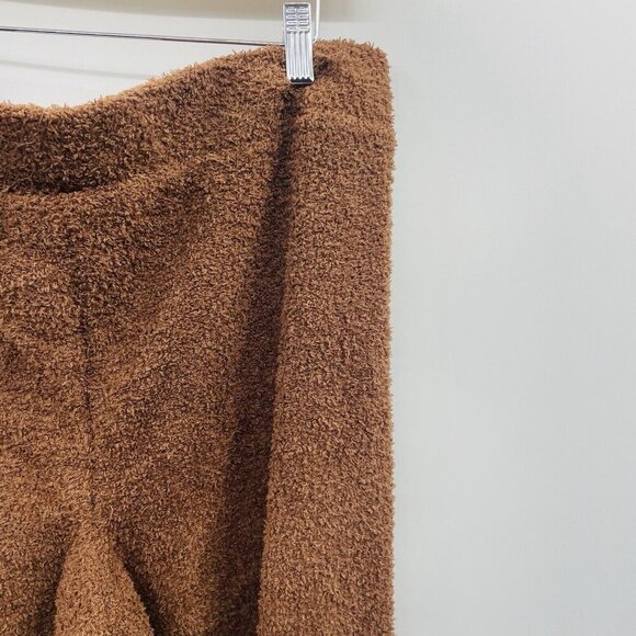 Steve Madden Womens Size XL Pull On Wide-Leg Chenille Sleep Pants in Brown $64 - Picture 6 of 11